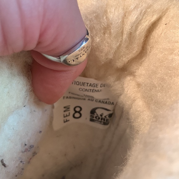 Eddie Bauer / Sorel Leather Fleece Top Snow Boots - Picture 8 of 13